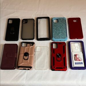 10 Assorted Phone Cases for Various Models